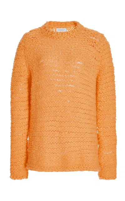 GABRIELA HEARST LARENZO KNIT SWEATER IN FLUORESCENT ORANGE WELFAT CASHMERE