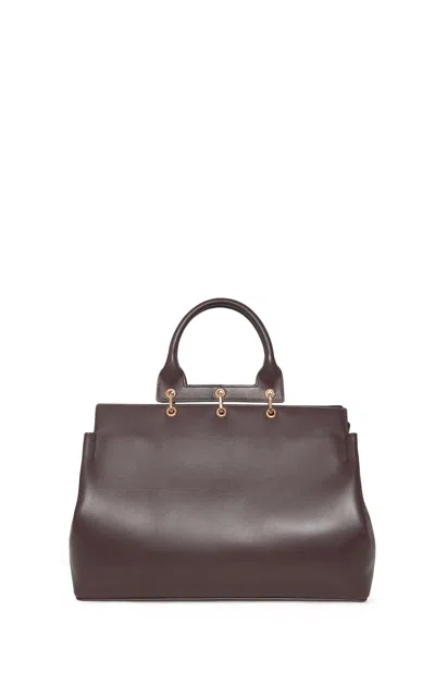 Gabriela Hearst Large Amethyst Bag In Bordeaux Nappa Leather In Burgundy