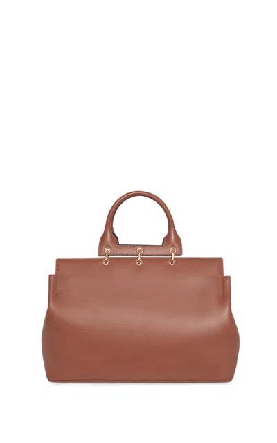 Gabriela Hearst Large Amethyst Bag In Cognac Nappa Leather In Brown