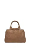 Gabriela Hearst Large Amethyst Bag In Dark Sand Suede