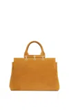 Gabriela Hearst Large Amethyst Bag In Golden Birch Suede