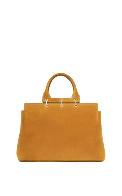 Gabriela Hearst Large Amethyst Bag In Golden Birch Suede