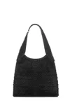 Gabriela Hearst Large Hobo Bag In Black Leather Snake Scales In Black