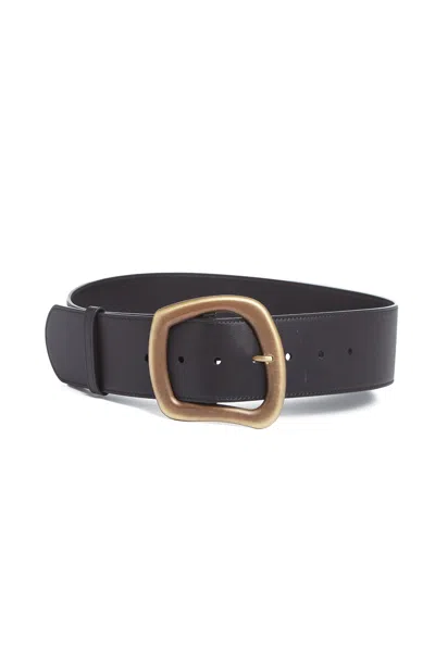 Gabriela Hearst Simone Leather Belt In Black