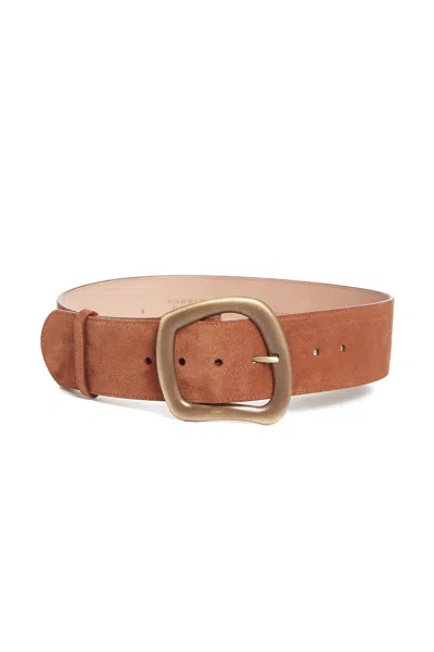 Gabriela Hearst Large Simone Belt In Brown Suede