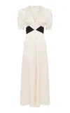 Gabriela Hearst Larkin Dress In Ivory & Black Silk In White
