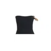 GABRIELA HEARST LAUREL TOP IN BLACK WOOL SILK CADY