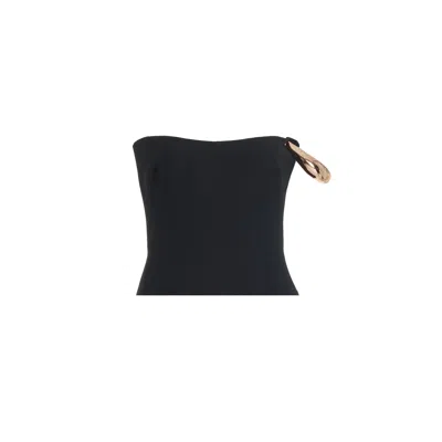 Gabriela Hearst Laurel Top In Silk Wool Cady In Black