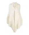 Gabriela Hearst Lauren Fringed Cape In White