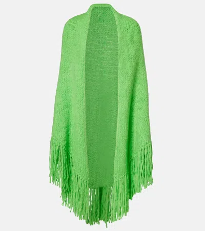 Gabriela Hearst Lauren Fringed Cashmere Shawl In Green