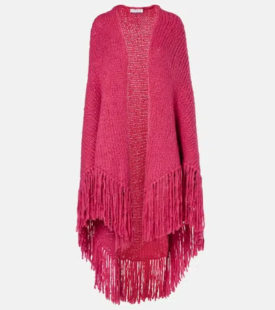 Gabriela Hearst Lauren Fringed Cashmere Shawl In Pink