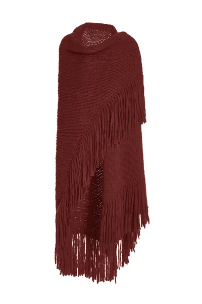Gabriela Hearst Lauren Knit Wrap In Italian Plum Welfat Cashmere In Brown