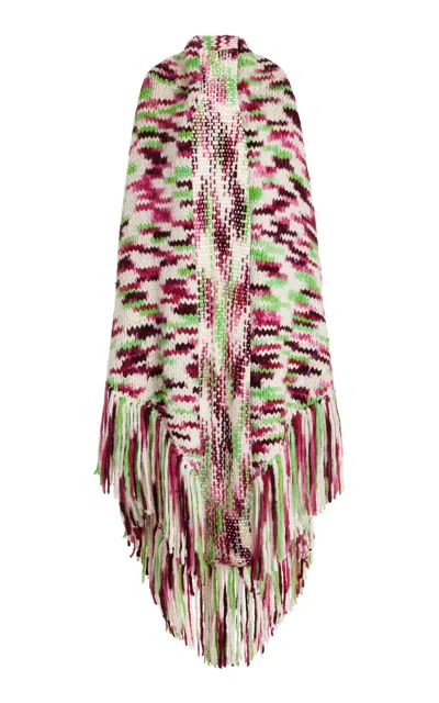 Gabriela Hearst Lauren Space Dye Knit Wrap In Jewel Multi Welfat Cashmere
