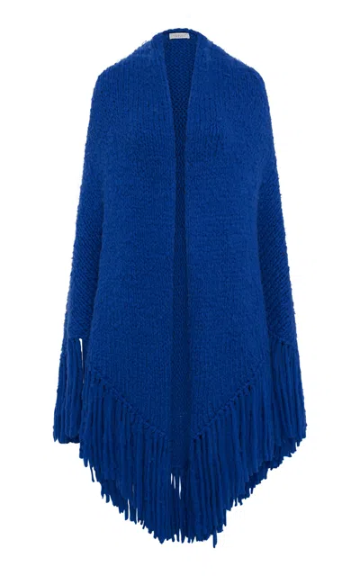 Gabriela Hearst Lauren Wrap Scarf In Blue