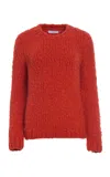 Gabriela Hearst Lawrence Knit Sweater In Antelope Orange Welfat Cashmere In Red