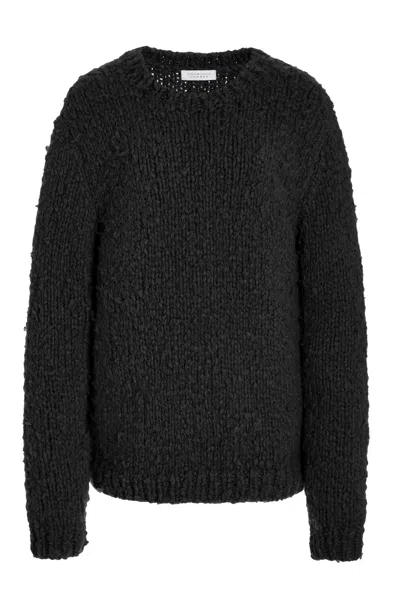 GABRIELA HEARST LAWRENCE KNIT SWEATER IN BLACK WELFAT CASHMERE