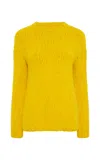 Gabriela Hearst Lawrence Knit Sweater In Cadmium Yellow Welfat Cashmere In Cadmium Yellow