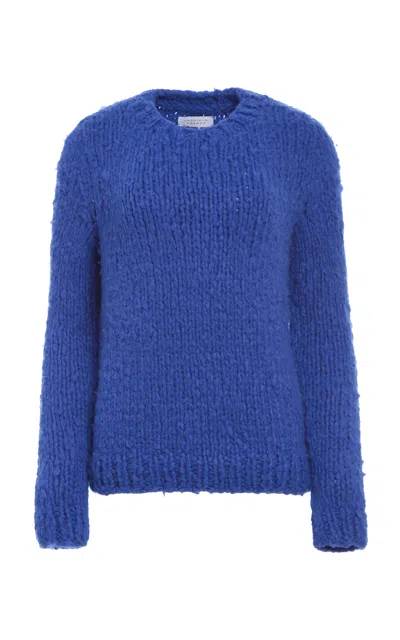 Gabriela Hearst Lawrence Knit Sweater In Cobalt Welfat Cashmere In Blue