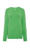 Gabriela Hearst Lawrence Knit Sweater In Florescent Green Cashmere