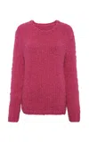 Gabriela Hearst Lawrence Knit Sweater In Fuchsia Cashmere In Pink