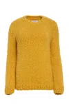 Gabriela Hearst Lawrence Knit Sweater In Golden Birch Welfat Cashmere In Yellow