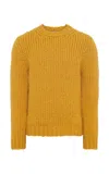 Gabriela Hearst Lawrence Knit Sweater In Golden Birch Welfat Cashmere In Yellow