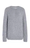 GABRIELA HEARST LAWRENCE KNIT SWEATER IN HEATHER GREY WELFAT CASHMERE