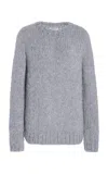 Gabriela Hearst Lawrence Knit Sweater In Heather Grey Welfat Cashmere In Heather Grey