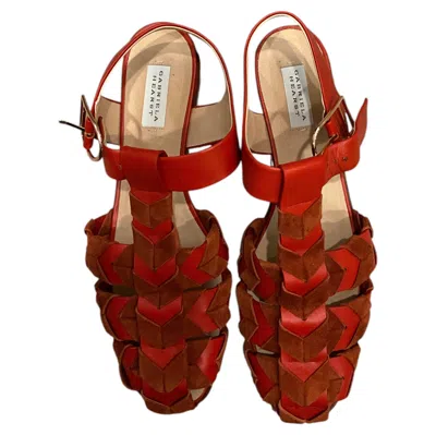Pre-owned Gabriela Hearst Leather And Suede Sandal Size Eu 42 In Brown