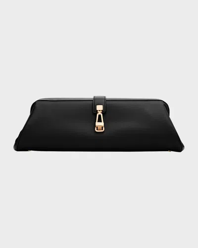Gabriela Hearst Leather Baguette Clutch Bag In Black