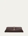Gabriela Hearst Leather Baguette Clutch Bag In Burgundy