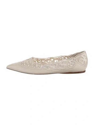Pre-owned Gabriela Hearst Leather Ballet Flats In Neutral