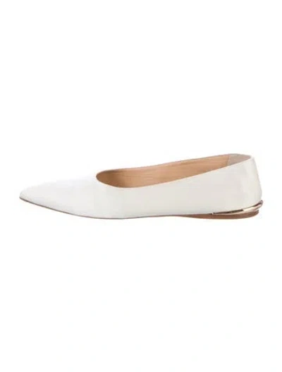 Pre-owned Gabriela Hearst Leather Ballet Flats In White