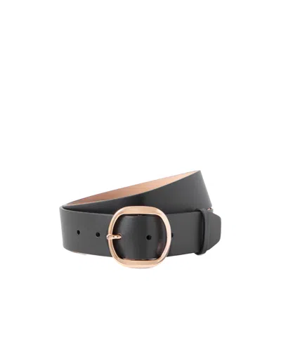 Gabriela Hearst Elster Textured-leather Belt In Blue
