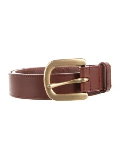 Pre-owned Gabriela Hearst Leather Belt W/ Tags In Brown