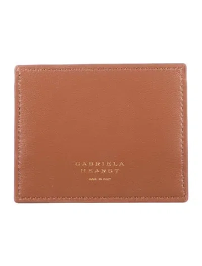 Pre-owned Gabriela Hearst Leather Card Holder In Brown
