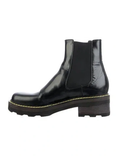 Pre-owned Gabriela Hearst Leather Chelsea Boots In Black
