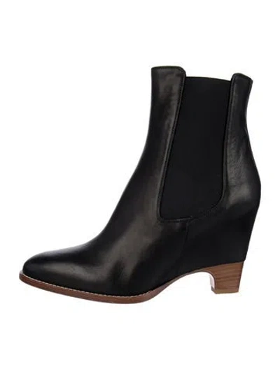 Pre-owned Gabriela Hearst Leather Chelsea Boots In Black