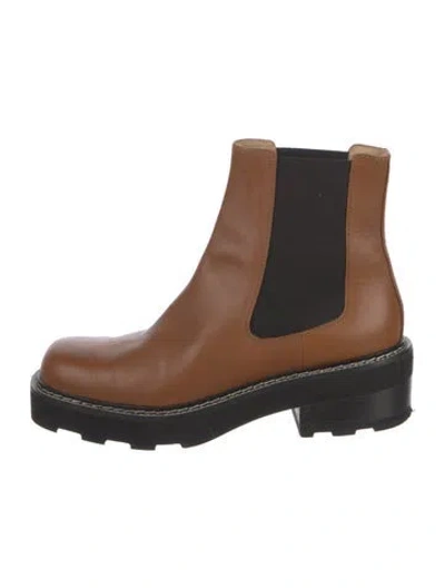 Pre-owned Gabriela Hearst Leather Chelsea Boots In Brown