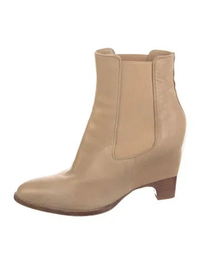 Pre-owned Gabriela Hearst Leather Chelsea Boots In Neutrals