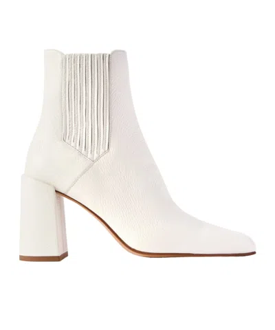 Gabriela Hearst Luke 90 Textured-leather Chelsea Boots In White