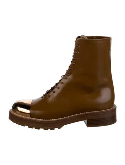 Pre-owned Gabriela Hearst Leather Combat Boots In Brown