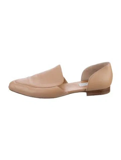 Pre-owned Gabriela Hearst Leather D'orsay Flats In Neutral