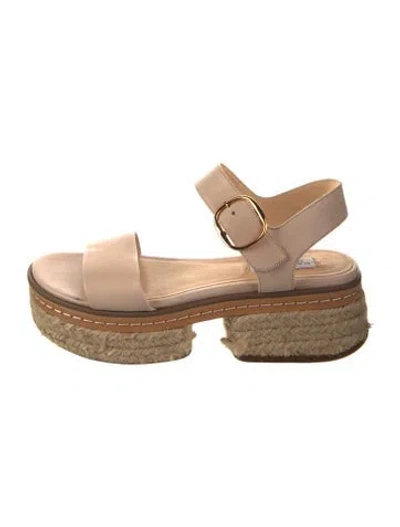 Pre-owned Gabriela Hearst Leather Espadrilles In Neutral