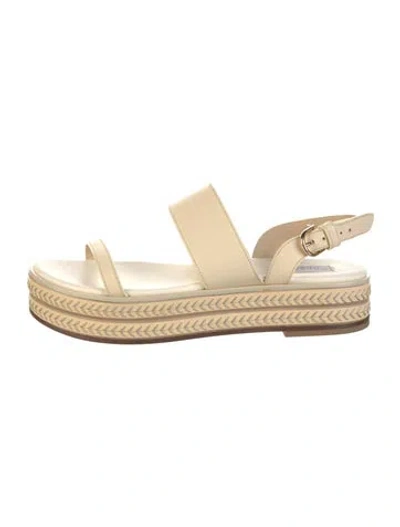 Pre-owned Gabriela Hearst Leather Espadrilles In Neutral