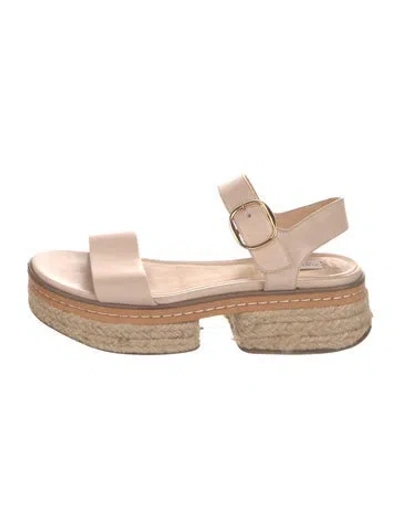 Pre-owned Gabriela Hearst Leather Espadrilles In Neutral