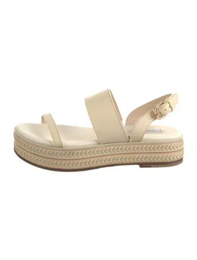 Pre-owned Gabriela Hearst Leather Espadrilles In Neutral