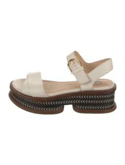 Pre-owned Gabriela Hearst Leather Espadrilles In Neutral