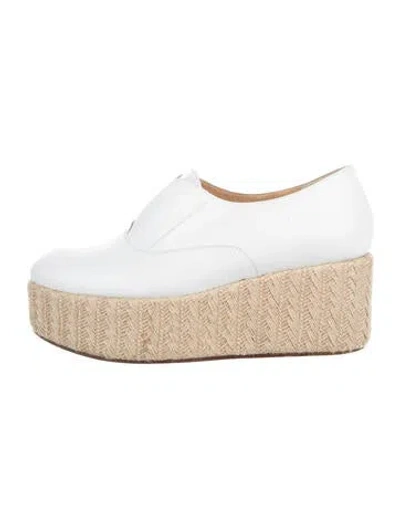 Pre-owned Gabriela Hearst Leather Espadrilles In White