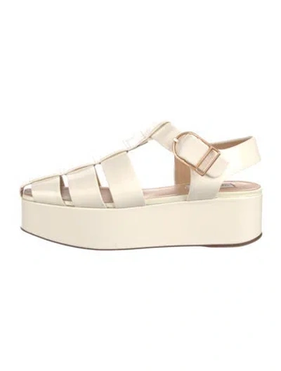 Pre-owned Gabriela Hearst Leather Gladiator Sandals In Neutral